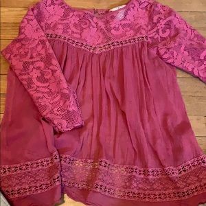 Free People pink blouse